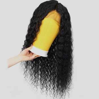Didmeninės perukai giliai banga perukas 4x4 nėrinių uždarymo perukas Brazilijos nėriniai priekiniai žmogaus plaukų perukai už juodaodžių moterų Ne Remy