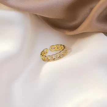 2020 Korėjos Naujas Prabangus Twist Atidaryti Žiedas Mados Temperamentas Paprastas Žiedas Elegantiškas Ponios Papuošalai