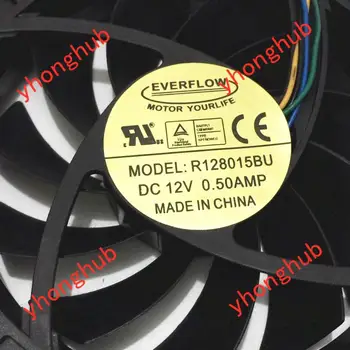 Everflow R128015BU DC 12V 0.50 A 80x80x15mm 4-Wire Serverio Aušinimo Ventiliatorius