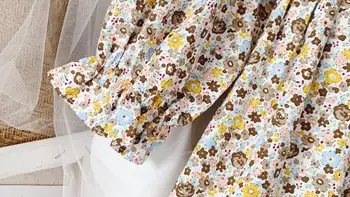Humoro Lokys Mergaitės Rudenį 2020 m. NAUJA Baby Merginos Gėlių Nėrinių Atvartas Princesė Dress Bamblys Baby Sweet Vaikams, Vaikų Drabužiai