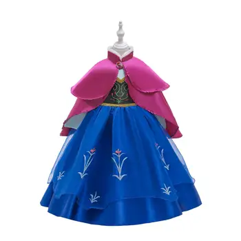 Šaldyti 2 Fantastinis Anna Princesė Suknelės Mergaičių Helovinas Kostiumas Ilga Suknelė Vaikai Carnaval Vestuvių Suknelė Vaikų Cosplay Apranga
