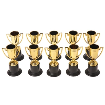 10vnt Aukso Puodeliai Trofėjus Sporto Nugalėtojas Švietimo Rekvizitai Vaikai Apdovanoti Prizais Žaislai Oct20-B