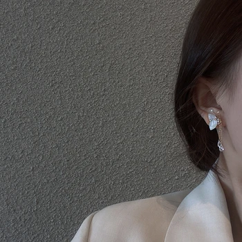 Auskarai Moterims Korėjos Stiliaus Drugelis Ilgai Kristalų Kutas Pearl Metalo Madinga Vandens Lašas Moterų Tabaluoti Auskarai Papuošalai Šalis