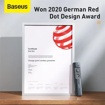 Baseus 2.4 GHz Wireless Presenter Nuotolinio valdymo pultelis Raudonojo Lazerio Rašiklis, USB Kontrolės Pen, Skirtą 