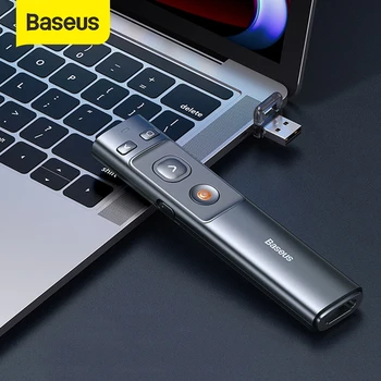 Baseus 2.4 GHz Wireless Presenter Nuotolinio valdymo pultelis Raudonojo Lazerio Rašiklis, USB Kontrolės Pen, Skirtą 