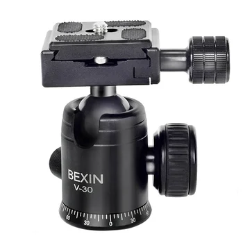 Bexin V-30 360 Laipsnių Besisukantis Nešiojamas Mini Kamera Vaizdo Kamuolys Trikojo Galva Su 1/4 colio Sriegiu Greito Atleidimo Plokštė Manf