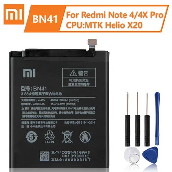 XaioMi Originalios Baterijos BN34 BM46 BN41 BN43 už XiaoMi Redmi 3 Pastaba Pro RedMi Note3 RedMi Note4 RedMi Note4X Originalus