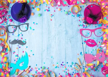 Capisco fotografijos backdrops Mėlyna mediniai karnavalas apdailos bžūp konfeti gimtadienio photocall studijos fondai