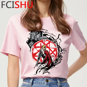Harajuku Pažadą Neverland Marškinėliai Moterims Death Note, Juokingi marškinėliai Vasaros Death Note, Fullmetal Alchemist Anime Marškinėlius Moteris