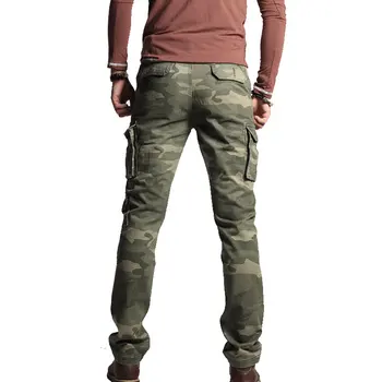 Krovinių Camo Kelnės Vyrams Armijos Karinis Stilius Tactical Kelnes Vyrų Slim Atsitiktinis Medvilnės Multi-kišenėje Paslėpti Jogger Krovinių Kelnės