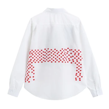 Dažytos Marškinėliai Moterims Gatvės Harajuku Negabaritinių Balta Palaidinė Moterų Megztinis Ilgomis Rankovėmis 2021 M. Pavasarį Streetwear Atsitiktinis Paplūdimio Viršūnės