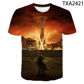 Fallout Vault Boy fashionTshirts Prabanga Trumpas Rankovės 3D Aukštos Kokybės Slim Fit Viršūnės