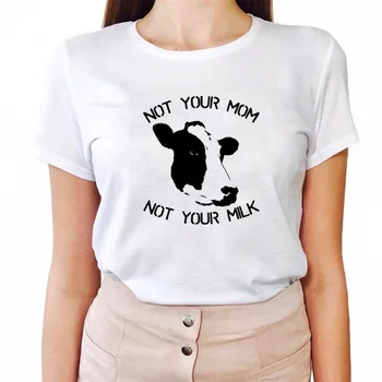 LUSLOS Gyvūnų Spausdinti Marškinėliai Karvė, Kiaulė, Šuo Vištienos Draugai Ne Maisto Juokinga Klaidingą Veganų T-shirts Paprastas Atsitiktinis Balti Moterų Drabužiai