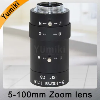 Yumiki 5-100mm Megapikselių MP HD rankinis fokusavimas rankinis iris vari-focal CMOS/ CCD SDI CVI CCTV kameros objektyvas 1/3 CCTV lens mount CS