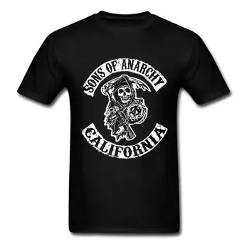 SOA Sons of anarchy vaikas Mados SAMCRO Print T-Shirt Vyrai/moterys Mados Hip-Hop trumpas rankovės Medvilnės Atsitiktinis Mens Tee Marškinėliai