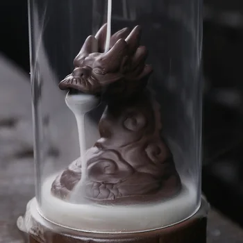 Rankų Darbo Keramikos Moliuskui Smilkalų Degiklis Amatų Darbalaukio Feng Shui Smilkalų Degiklis Dragon Formos Dūmų Krioklys Smilkalų Degiklis