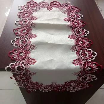 Mažas stalo runner už chistmas dovanų dydis 40x85cm violetinė ar raudona + balta dvigubai spalvos valgomojo stalas, kavos stalas cabnet