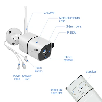 Wheezan VAIZDO Kamera, Apsaugos Sistema, Wi-fi, Vaizdo Stebėjimo Komplektas 1080P HD Wireless IP Kamera Lauko Dviejų krypčių Garso Signalą Namų Cam