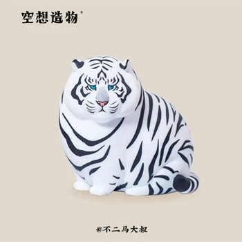 Originali išsipūtęs tigras geltonas tigras baltas tigras tigrinė fantazijos sukurti katė bell kompiuterio darbalaukio apdailos cute lėlės dovana