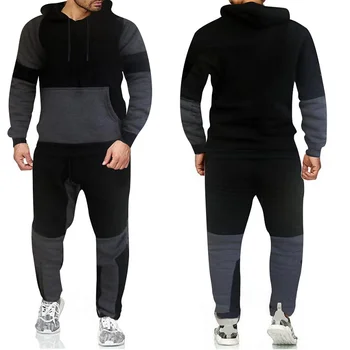 Laisvalaikio sportinės aprangos kostiumas vyrų mados 2020 veikia sportinės aprangos kostiumas rudens ir žiemos dviejų dalių hoodie kelnės kostiumas vyriški sportiniai