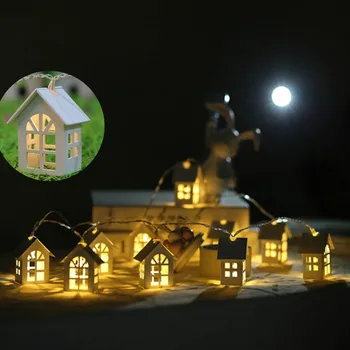 1.5 m/3m AA Baterijos led String Lingts Medžio Namas Formos 10/20 Lemputės, Šviesos, Vestuvės, Kalėdos, Namų Puošybai Šiltai balta
