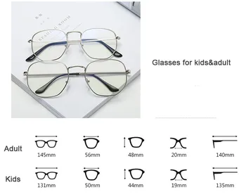 2019 Mama&vaikai Paties stiliaus Derliaus akinių Rėmeliai Aukso metalo optiniai akiniai, Moterų, vaikų Spektaklis trumparegystė akiniai N284