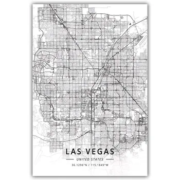 Las Vegas, NV Nevada, JAV, Jungtinių Amerikos valstijų Žemėlapis Plakatas