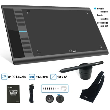 UGEE M708V2 Smart Grafika Tablet 8192 Lygio Skaitmeninio Piešimo Tablet Elektroninių Art Piešimo Lenta Grafinis Planšetinis Lašas Laivybos