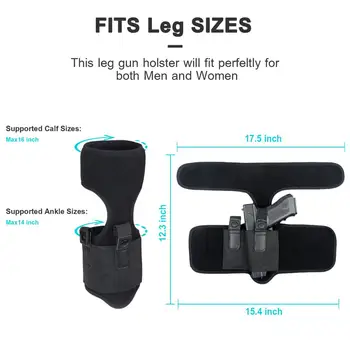 Paslėpti Nešioti Kulkšnies Kojos Dėklas, Skirtas Glock 17 19 22 23 Ruger Lcp Sig 9mm Pistoletas Pistoletas Tactical Dėklas Juodos Spalvos Pistoleto Dėklas