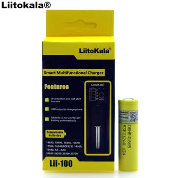 Liitokala lii-100 1.2 V 3.2 3.7 V V 26650 16340 Smart Įkroviklis+1PCS LGDBHE4 2500mAh 18650 Išleidimo 20A 30A Įkraunama Baterija
