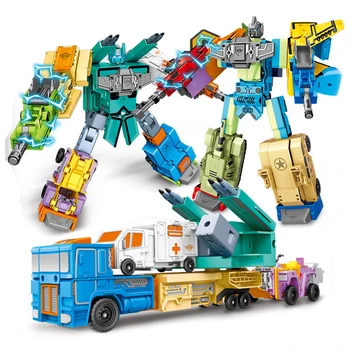 10VNT Švietimo Veiksmų Skaičius, Žaislas Vaikams Transformacijos Numeris Robotas Žaislas Blokai Deformacijos Kišenėje Morphers