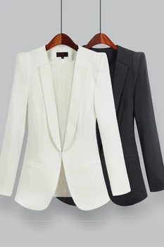 Moteriški verslo kostiumai, švarkai trumpi slim ilgomis rankovėmis švarkas moteriška kostiumas office kostiumai, darbo drabužiai plius dydis