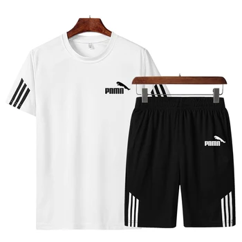 Nauji vyriški sportiniai kostiumai, megztiniai, pritaikoma simbolių, vyriški bėgimo šortai, futbolo sporto drabužiai, 2 salė vyriški sportiniai