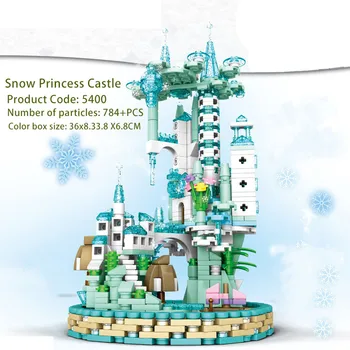 784PCS Princai Ledo Sniego Magic Pilis Modelio Blokai Draugais Sniego Namus Duomenys Plytų Švietimo Žaislai Vaikams Dovanos