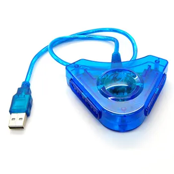 Adapteris, skirtas PS1 / PS2 Playstation 1 2 PC USB Žaidimas 2 Valdiklis, Keitiklis Gamepads Dual Pagalvėlės