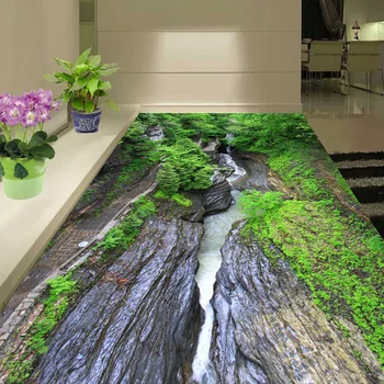 Custom Sienų Tapetai, 3D Gamtos Kraštovaizdžio Grindų Paveikslų Vandeniui Vinilo Tapetai Ritinius, Virtuvė, Gyvenamasis Kambarys Vonios kambarys