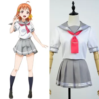 Kurosawa Dia LoveLive! Saulės Aqours Cosplay Kostiumų Japonų Anime Mergina Sailor Mokyklos Nustatyti Vienodą Karnavaliniai Drabužiai