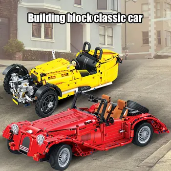 Miestas Kabrioletas Automobilio Transporto priemonės Blokai Techninis Sunkvežimių Trijų Ratinių Klasikinių Automobilių Modelį Plytų Žaislai Vaikams