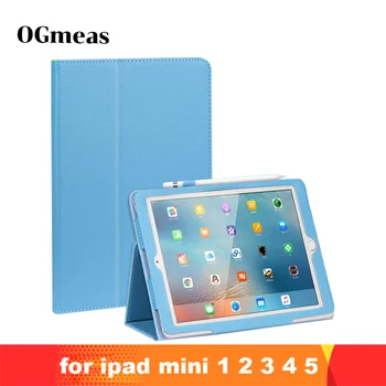 Case for iPad Mini 1 2 3 4 iPad Mini 5 dėklas su Pieštukas Turėtojas Ultra Plonas PU Odos Smart Cover iPad 7.9