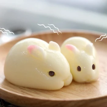 3D Easter Bunny Silikono Formų, Minkštas Rabbit Pelėsių Mousse Cake Pelėsių prancūzų Desertas Kepimo Pyragai, bandelės, Šokoladas, Visos 