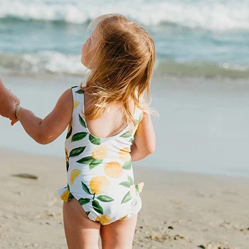 LOOZYKIT Vaikų Mielas Gėlių Spausdinti vientisas maudymosi kostiumėlis Bodysuit Vaikas baby girl Maudymosi Kostiumą Vaikui Paplūdimio Monokini 2020 M. maudymosi Kostiumėliai