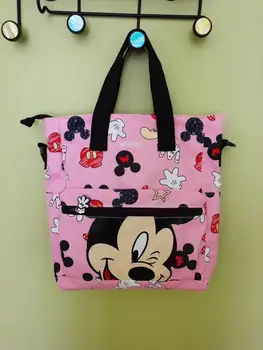 Disney Studentų prisikimšti maišelį moterų mickey mouse rankinėje messenger pečių maišą naujų animacinių filmų krepšys, pirkinių krepšys vaikų tote bag