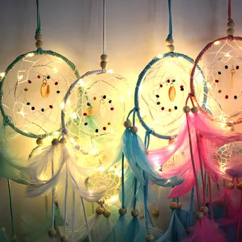LED Sapnų Gaudyklės Dreamcatcher 2M 20LED String Šviesos Vaikai Mergina Kambarys Gimtadienis, Vestuvės, Romantiškas Kabantys Papuošalai