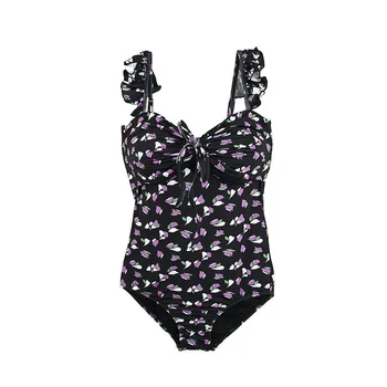 2020 m. Naujas Stiliaus maudymosi Kostiumėliai, moteriški prancūzijos Šviesą Gėlių vientisas maudymosi kostiumėlis Moterų Bikini