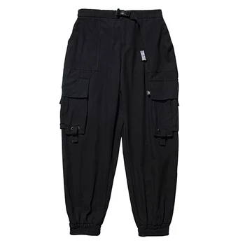11 BYBB TAMSU Didelis Kišenės Vyrų Krovinių Haremo Kelnės 2019 Harajuku Streetwear Prarasti Sweatpants Hip-Hop Atsitiktinis Poilsiu Vyrų Kelnės