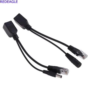 REDEAGLE (3pair) POE Adapteris Jungtys Pasyvus Maitinimo kabelis, Ethernet PoE Adapter RJ45 purkštukas (benzinas) + Splitter Rinkinys, 5V (12V 24V 48V