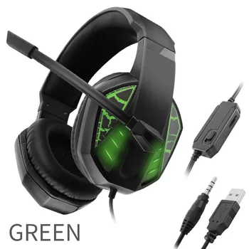Cool Mados Ausinių 7100 360° Žaidimų Headset PC Per ausis garso Izoliaciją LED Ear-Cup Stereofoninė laisvų Rankų įranga