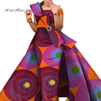 2020 Naujausias Dizaino Danshiki Didelis Lankas Stebėjimo Šalis Suknelė Tradicinių Drabužių Afrikos heidi bazin Audinio Suknelės Moterims WY4630