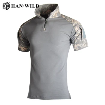 Vyrai Karinis Taktinis Marškinėliai Quick Dry Marškinėliai Trumpomis Rankovėmis Kamufliažas Armijos Marškinėlius Kvėpuojantis Pėsčiųjų Žygius Medžioklės 13 Spalva