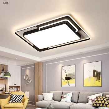 LED paprasta šiuolaikinės lubų lempa nuotolinio valdymo svetainė, miegamasis, studijų kūrybos apšvietimo stačiakampio kambarį apšvietimas